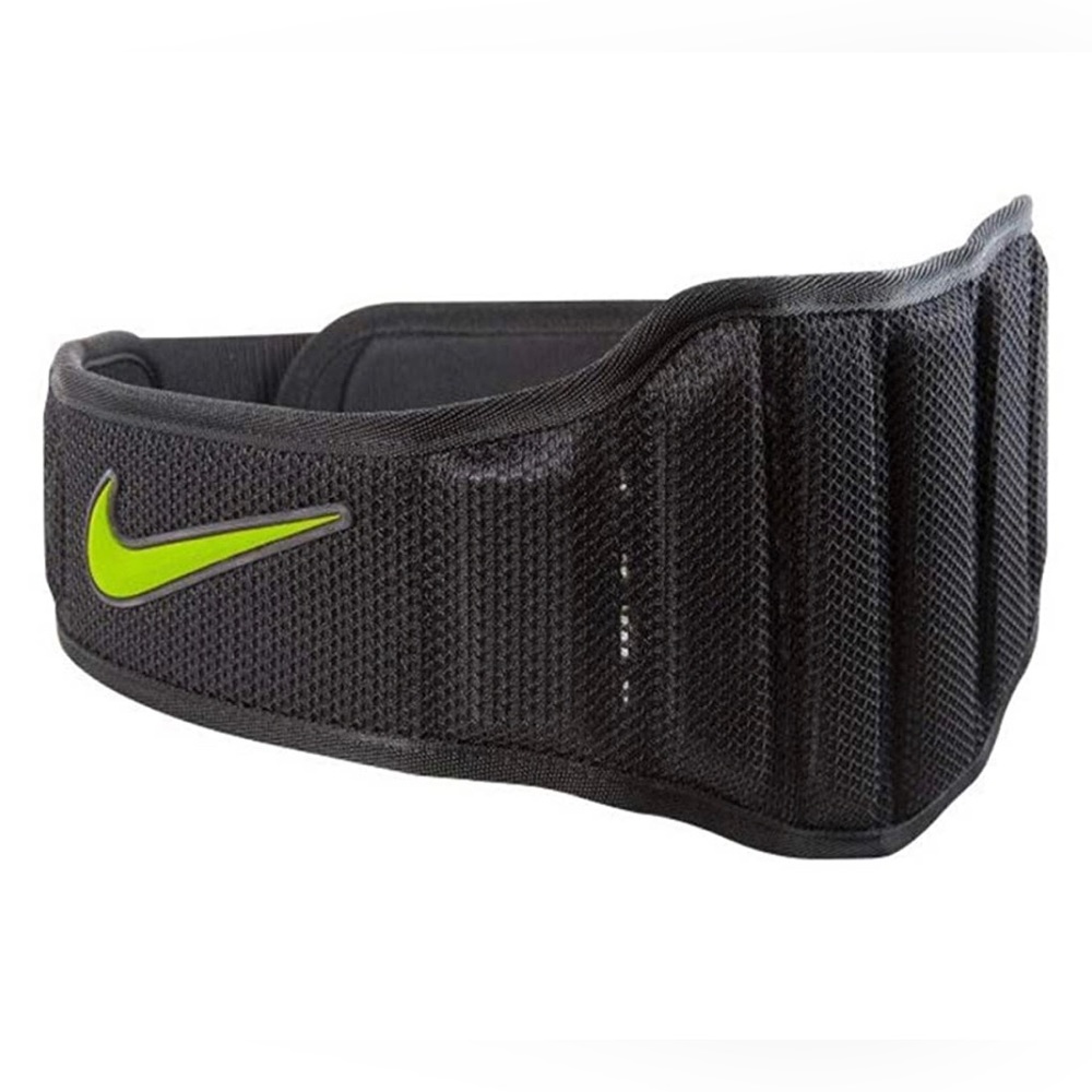 Nike Strength Training STRUCTURED Weight LIFTING Belt BLACK VOLT Mens Size XL